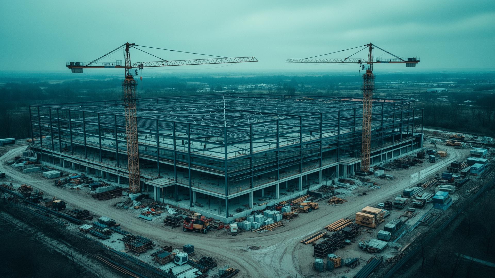 Professionelle Baustelle